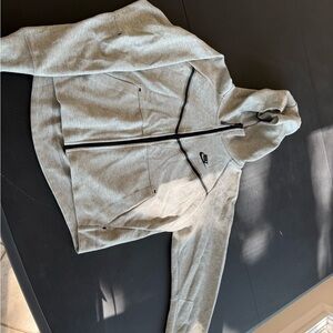 Nike Light Gray Full-Zip Hoodie